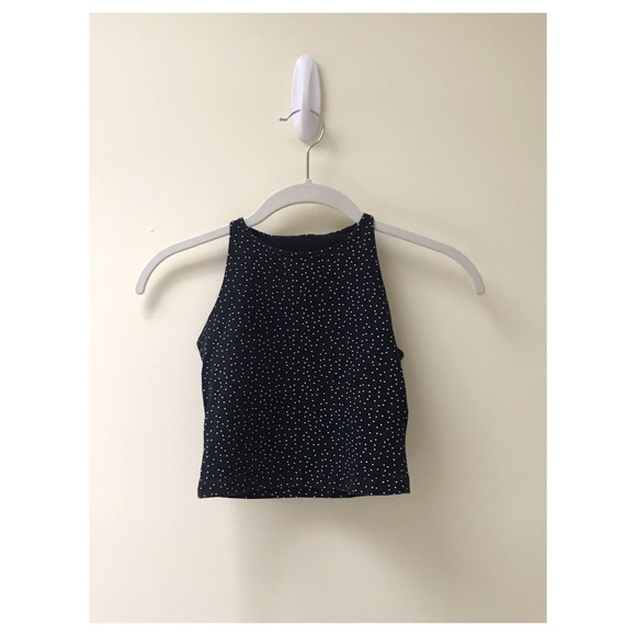 American Apparel Polka Dot Crop Top - Picture 1 of 1